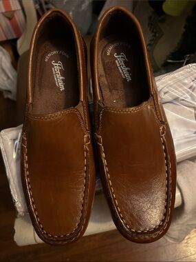 Florsheim Boy’s Size 5 youth Cognac Leather Slip-On Loafers EUC